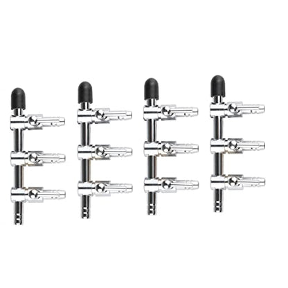 Aquarium Fish Tank Air Flow Control Lever Pump 3 Way Inline Manifold Air Flow Pump Tubing Splitter Lever Control Valve 4-Pack
