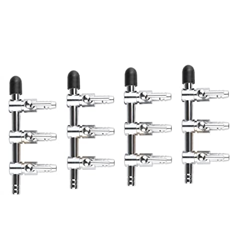 Aquarium Fish Tank Air Flow Control Lever Pump 3 Way Inline Manifold Air Flow Pump Tubing Splitter Lever Control Valve 4-Pack