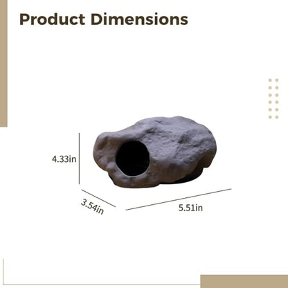 Ceramic Aquarium Cave Shelter with Dual Openings, Purple Sand Shrimp Hideout House for Cichlid Breeding, Parrot Spawning, and Tank Decoration
