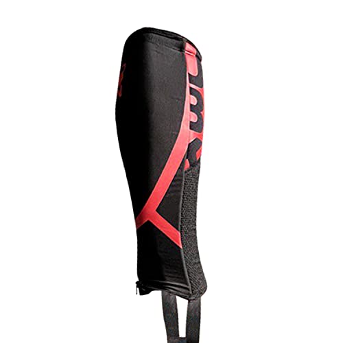 UNBROKENSHOP Shin Sleeves Pro Red 7mm Neoprene, Weightlifting, Deadlift, Rope Climb, Box Jumps for Men and Women, Single - size: Large-X-Large