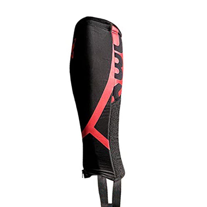 UNBROKENSHOP Shin Sleeves Pro Red 7mm Neoprene, Weightlifting, Deadlift, Rope Climb, Box Jumps for Men and Women, Single - size: Large-X-Large