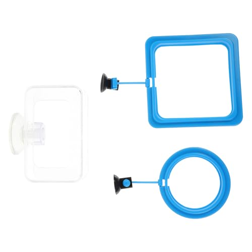 Alasum 3pcs Aquarium Fish Feeder Rings with Suction Cups Feeding Circles Fish Tank Feeding Tool in Aquariums