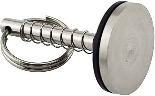 Marine Hatch Cover Pull Handle with Spring Hidden Pin Button for Fishing Boat Yacht ， Stainless-Steel 316 Hatch Cover Pull Lifter & Rubber Gasket and Spring - style: Diameter: 4.8mm