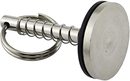 Marine Hatch Cover Pull Handle with Spring Hidden Pin Button for Fishing Boat Yacht ， Stainless-Steel 316 Hatch Cover Pull Lifter & Rubber Gasket and Spring - style: Diameter: 4.8mm