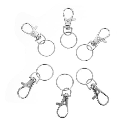 Alloy Dog Clips 100 Sets Key Rings for DIY Making