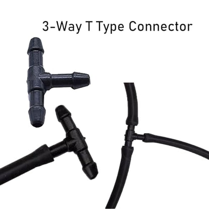 24Pcs Windshield Washer Hose Connector Kit 3-way(T-type) 3-way(Y-type)2-way (I-type) fit for Most Car Windshield Washer Tubing