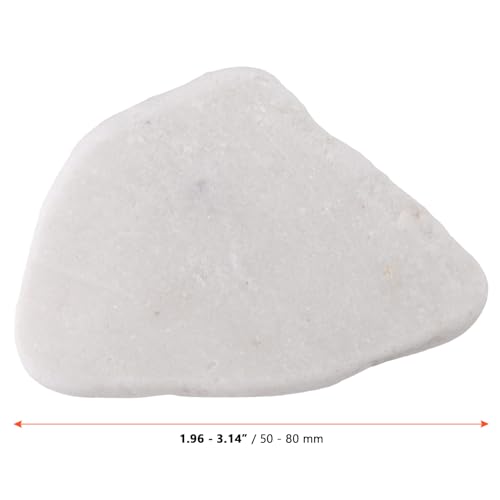 SINJEUN 35 PCS White Rocks for Painting, 2"-3" Flat Painting Rocks, Paintable Rock for Arts and Craft DIY Decoration