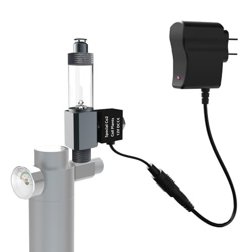 FZONE CO2 Solenoid Valve with Adapter for Desktop Aquarium CO2 System