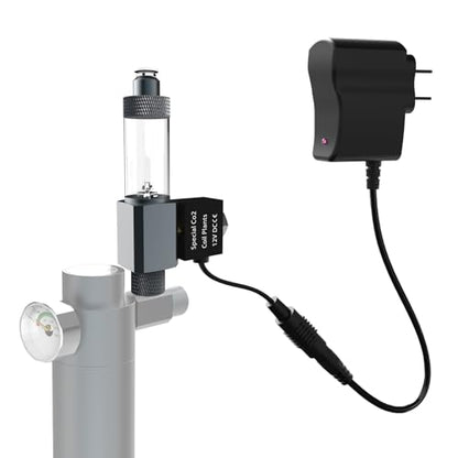FZONE CO2 Solenoid Valve with Adapter for Desktop Aquarium CO2 System