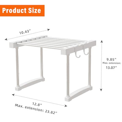 BLULEE Expandable Under Sink Organizer - 3D Adjustable Stackable Storage Shelves,Modular Cabinet Rack Around Pipes for Kitchen Bathroom