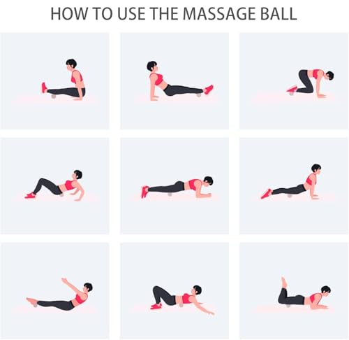 Hard Peanut Massage Ball, Double Ball Peanut Roller, 4.7″×2.4″, Pink - color: Pink