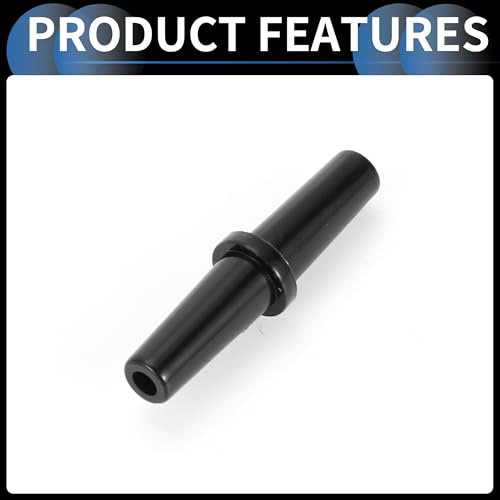 Plastic Hose Barb Fittings, 3/16" Stright Barb Connector Plastic Black, 10 Pcs - style: Straight