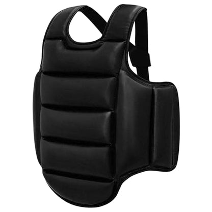 Boxing Body Pad|Boxing Body Protector, Reversible Chest Protector, Adjustable Taekwondo Sparring Gear, Sponge Training Equipment Black & White