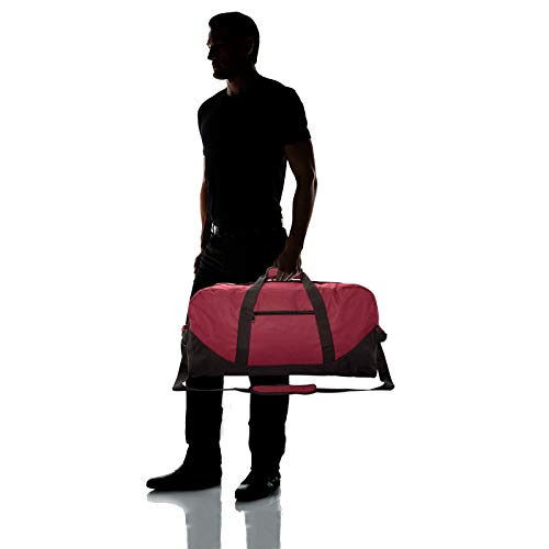 DALIX 25" Big Adventure Large Gym Sports Duffle Bag (Black Grey Navy Blue Red Camo) - color: Maroon