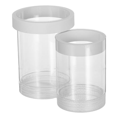 Floating Fish Incubator Egg Isolation Chamber Breeding Box for Guppy and Small Fish Fry Tank Aquarium Nursery with Net Divider, White Small Size Suitable for Home Aquariums