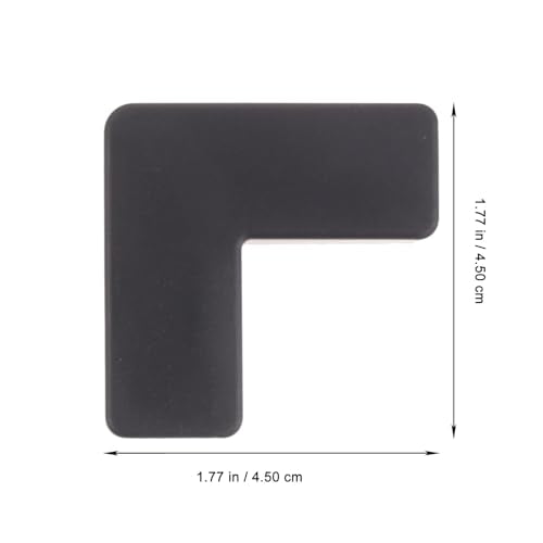 Generic 6pcs Silicone Anti-Collision Corner Guards for Fish Tank and Pet Carrier, Medium Black Tank Corner Protectors with Soft Bumpers for Furniture Safety