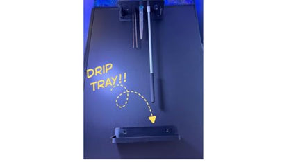 Aquarium Tool Holder Fish Tank, Aquarium Drip Tray, Fish Tank Accessories Storage Holder for Scrapers Tweezers Pipettes Feeding Tools, Adjustable Rim Mount Aquarium Holder (Drip Tray)