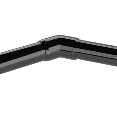 1/2" 45 Degree Furniture Grade PVC Fitting in Black, Made in USA, UV-Resistant, Impact-Proof, 0.840” Actual Socket Diameter (Pack of 10) - F01245E-BK-10 - color: Black