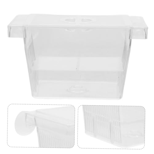 GANAZONO 4pcs Double-Layer Fish Fry Incubator Box Self-Floating Aquarium Breeding Box for Fish Tank Nursery and Isolation of Betta