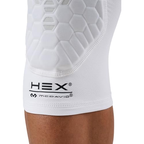 McDavid HEX Viz Knee / Elbow Pad Pair White/Grey S - color: NEW White, size: Small