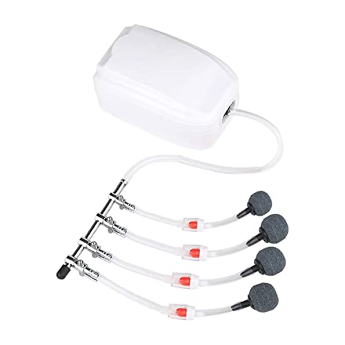 Aquarium Air Pump Splitter 13 in 1 Set 4-Way Air Flow Control Lever Valve & 4 Non-Return Check Valves & 8 Suction Cups for Fish Tank Airline Air Tube Hose