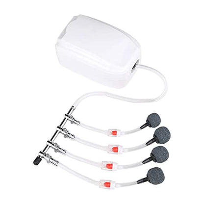 Aquarium Air Pump Splitter 13 in 1 Set 4-Way Air Flow Control Lever Valve & 4 Non-Return Check Valves & 8 Suction Cups for Fish Tank Airline Air Tube Hose