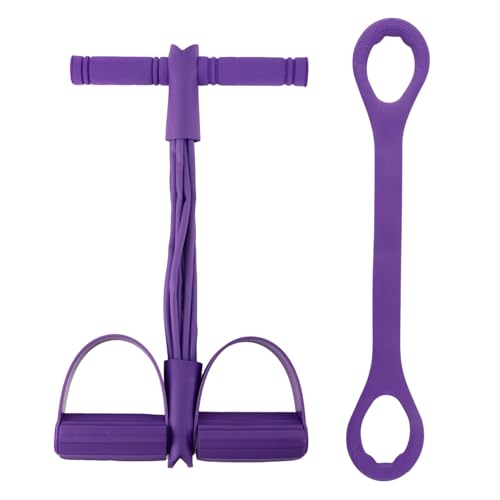 Fitness Resistance Bands- 6 Tube Pedal Ankle Puller with Handle & Tensile Rope for Exercise Sit Up Exercise Equipment Elastic Home Gym Equipment for Women Men - size: 8