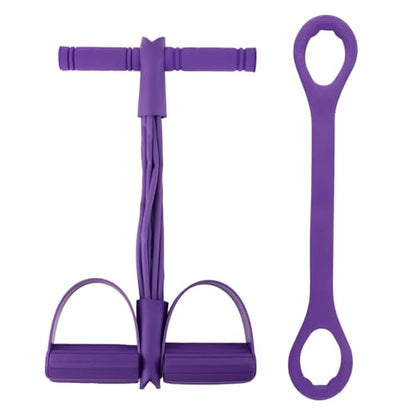 Fitness Resistance Bands- 6 Tube Pedal Ankle Puller with Handle & Tensile Rope for Exercise Sit Up Exercise Equipment Elastic Home Gym Equipment for Women Men - size: 8