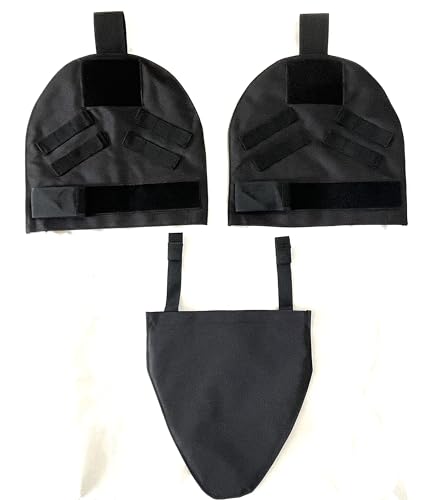 Airsoft Tactical Molle Shoulder Deltoid & Groin Pads 800D Nylon 1 Set Black