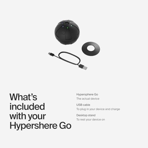 Hyperice Hypersphere Go Vibrating Ball Deep Tissue Massage Muscle Recovery | Myofascial Release for Trigger Points | Maintain Flexibility and Range of Motion | 3 Speeds | 2 Hour Battery Life | FSA-HSA