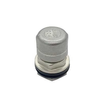 Beduan Stainless Garden Hose Bulkhead Fitting, 3/4" GHT Male to 1/2" Female Bulkhead Water Tank Connector Thru-bulk Fitting for Rain Barrels, Aquariums, Sinks, Irrigation with Caps(Pack of 2)