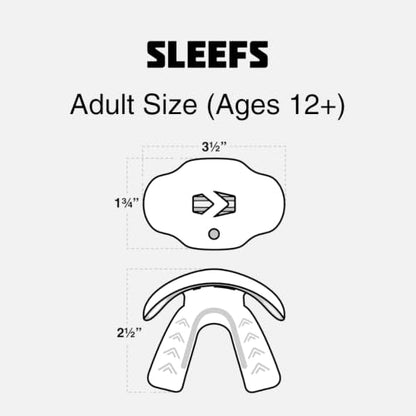 SLEEFS Classic Football Mouthguard with Bold Designs and Removable Strap - color: Momma White