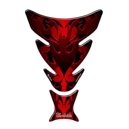 Motorcycle Tank Pad Flame KT8040 (Red) - color: Red