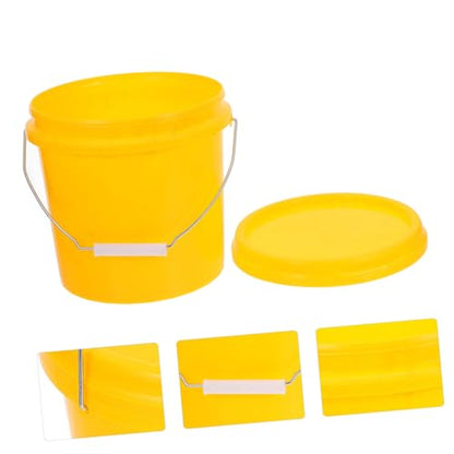 Heavy Duty Plastic Bucket with Leak Resistant Lid Portable Water Pail Container for Household Use Easy to Carry Canister with Handle Space Saving Design for Efficient Storage