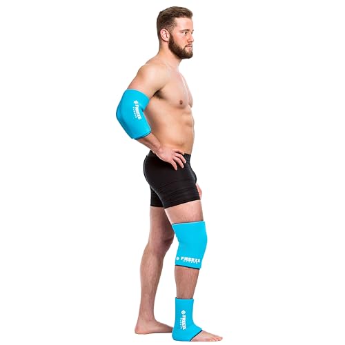 FreezeSleeve Ice & Heat Therapy Sleeve- Reusable, Flexible Gel Hot/Cold Pack, 360 Coverage for Knee, Elbow, Ankle, Wrist- Turquoise, X-Large - color: Turquoise, size: X-Large (Pack of 1)