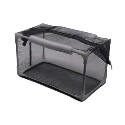 Aquarium Separation Net Breeding Box Nylon Mesh with Zipper for Fish Spawn Hatchery Lightweight, 32x17x17cm