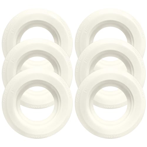 2 inch Hydroseal flexible tank adapter TPV Bulkhead Fitting Tank Wall Connector for IBC Tote/Drum, Aquaculture & Hydroponic Tanks, Water Filtration, Irrigation & Drainage water tank adapter - size: 2 inches-6Pcs