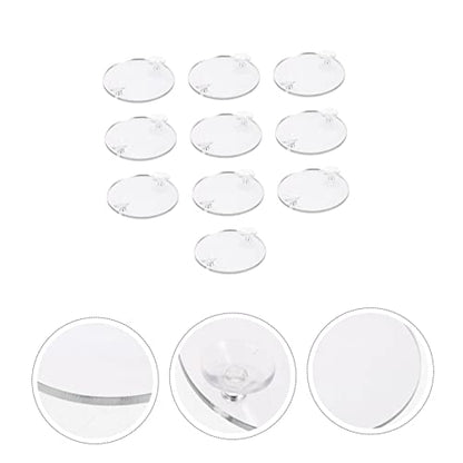 Garneck 10Pcs Betta Mirror with Suction Cups for Training and Play Tank Decor for Betta Fish Non Fading Design for Enhanced Aquatic Environment