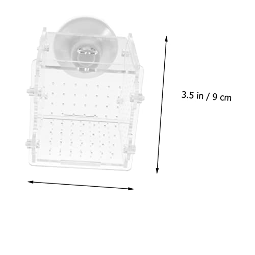 HEMOTON 2Pcs Fish Hatchery Cage Breeding Isolation Box for Aquatic Pets Incubator for Guppy and Shrimp Aquarium