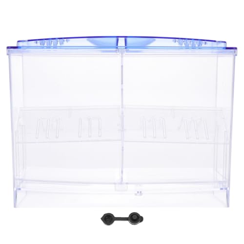 BESPORTBLE Aquarium Fry Breeding Box 2-Layer Isolation Hatching Container Plastic Fish Hatchery Tank for Betta Guppy Breeding and Fry Acclimation