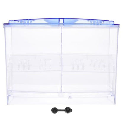 BESPORTBLE Aquarium Fry Breeding Box 2-Layer Isolation Hatching Container Plastic Fish Hatchery Tank for Betta Guppy Breeding and Fry Acclimation