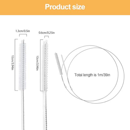 4 Pcs Extra Long Pipe Cleaners,Straw Cleaner Brush Extra Long,Tube Cleaning Brush Suitable for Cleaning Feeding Tubes