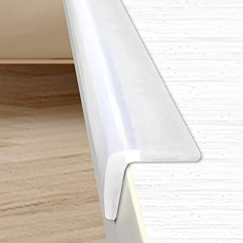 Edge Protector, 100% Silicone, Soft Corner Protectors for Kids, Pre-Tape Adhesive, Baby Proofing for Furniture, Cabinet Bumper (16.4ft, Clear) - size: 16.4ft 0.6x0.6in(Width)