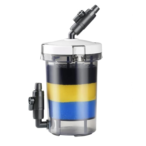 Aquarium Filter Fish Tank, Water Front Grass Cylinder Strainer, Ultra-Quiet External Aquarium Filter Bucket