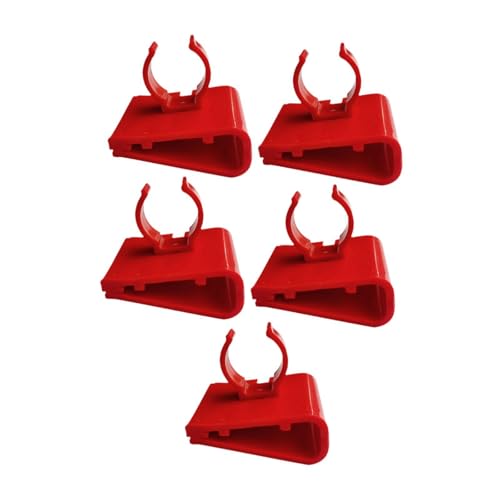 5 Pieces Soft Holders,Aquarium Hose Clips,Fish Tank Holder,Red Fixing Bracket Water Fixing Clamps, Style A - size: STYLE A