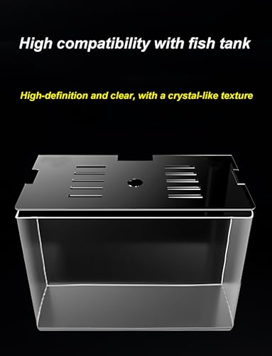 Clear Acrylic Fish Tank Lid with Anti-Escape Net & Feeding Door - Universal Aquarium Cover (30x18cm/11.8x7.1in) - Prevents Fish Jumping & Deters Cats