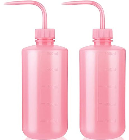 Valchoose 500ml Pink Plant Water Bottle, Safety Squeeze, No Spill, 2 Pack - color: Pink, size: 2x500ml