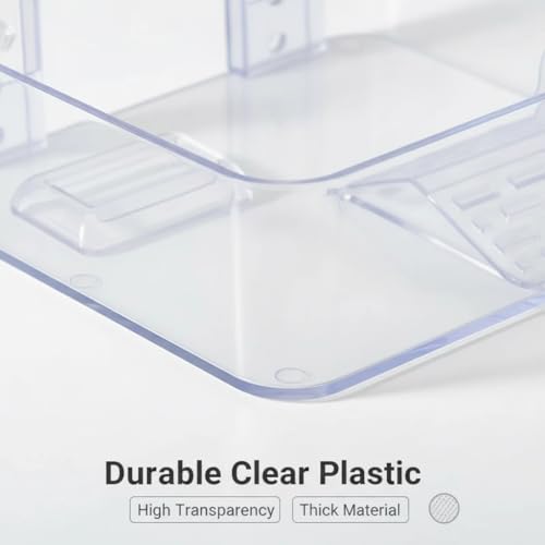 Forher Suction Cup Suspended Turtle Platform with Adjustable, guardrail and Tilted Acrylic Transparent Cradle Platform, Suitable for Decorating Water Tank Accessories (Suction Cup Design) - style: Suction cup design