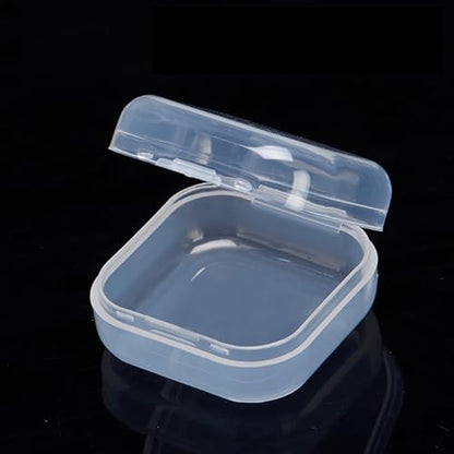 12 PCS Square Empty Mini Clear Plastic Storage Containers (1.38 x 1.38 x 0.71 Inch), Clear Plastic Beads Storage Containers Box for Beads, Jewelry, Game Pieces and More - size: 1.38 x 1.38 x 0.71 Inch