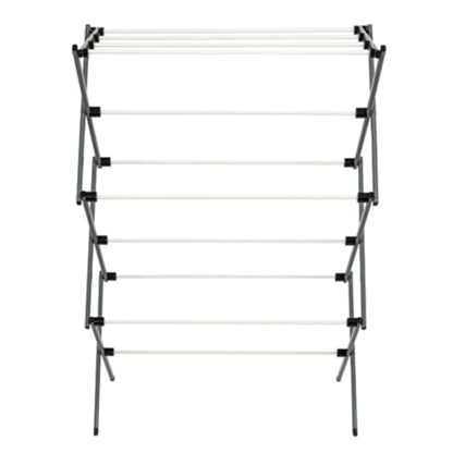 Honey-Can-Do Deluxe Metal Collapsible Clothes Drying Rack, 50 lbs, 29" x 14.2" x 42.1", White & Grey